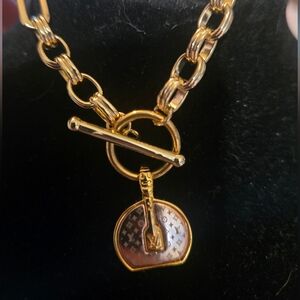 Gorgeous L V perfume Bottle Charm Toggle Bracelet
